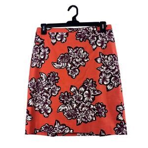Women's Orange Floral Maeve Skirt 12
